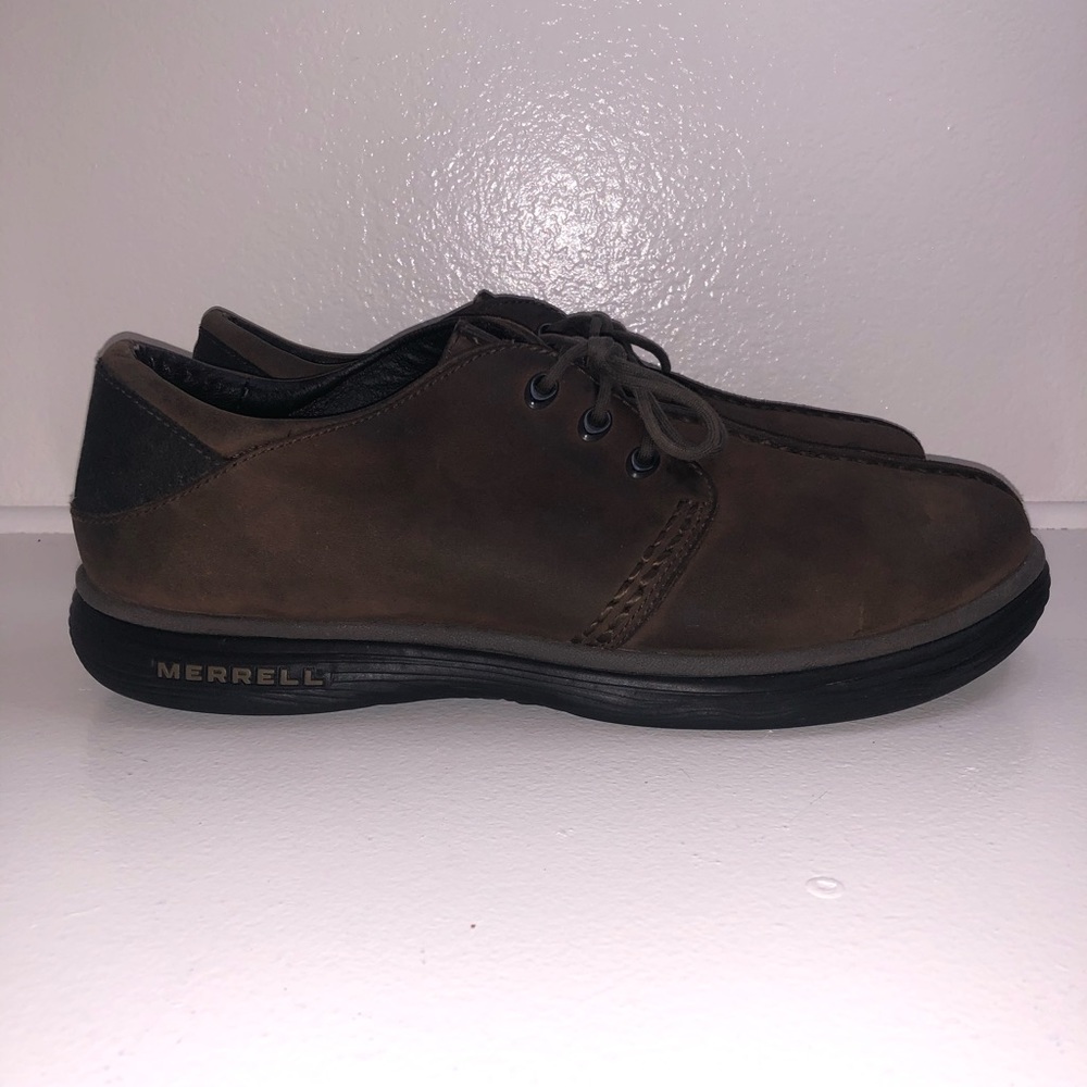 Merrell Topo Stitch Leather Lace Up Shoe